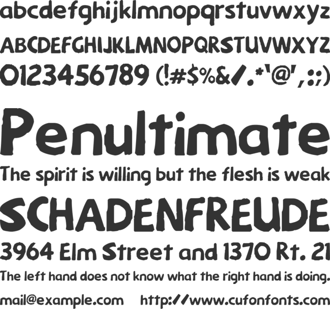 Menkaya font preview