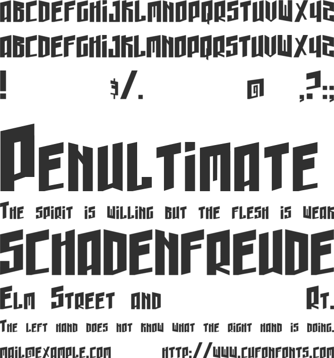 Gunhead Chick font preview