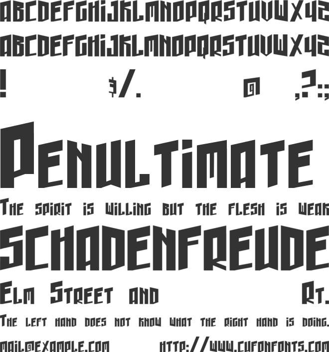 Gunhead Chick font preview