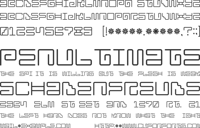 Iron Lounge font preview