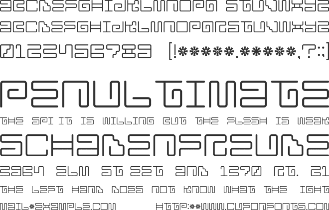 Iron Lounge font preview