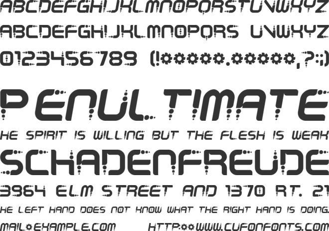 Despair font preview