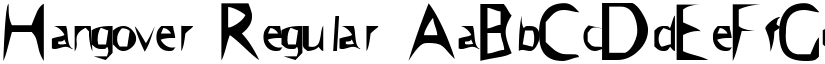 Hangover Regular font
