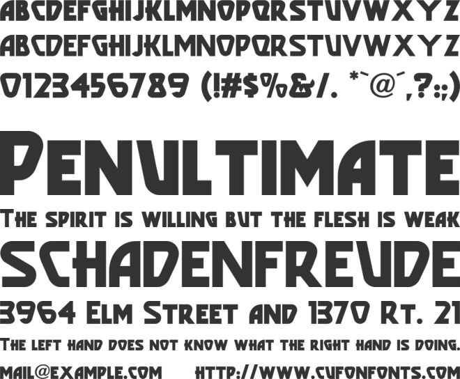 Popular Cafe NF font preview