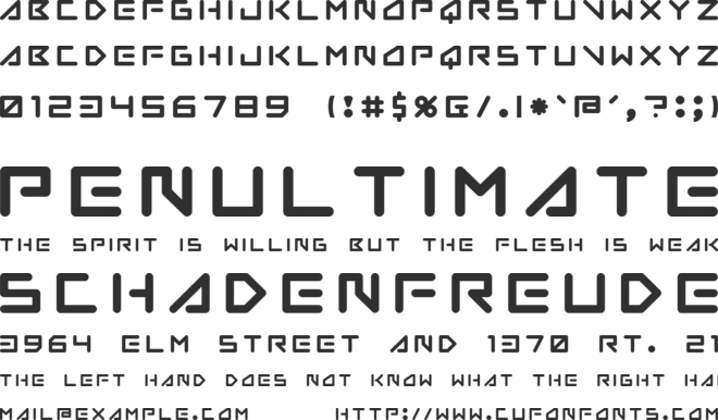 Insane hours 2 font preview
