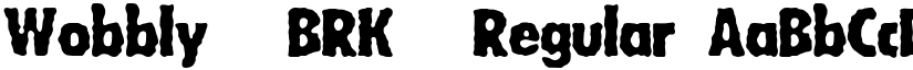Wobbly (BRK) Regular font