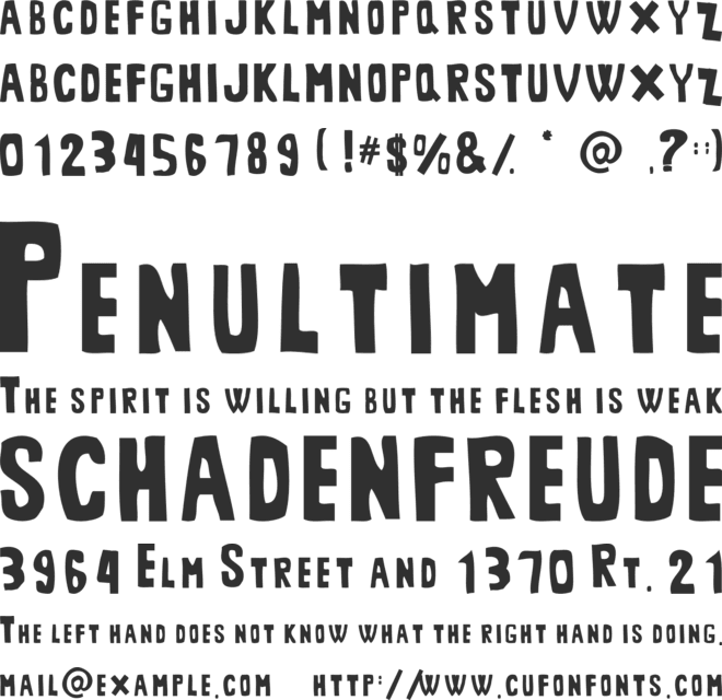 Middle Man font preview