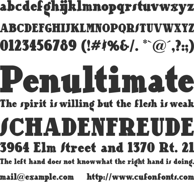 Our Gang NF font preview
