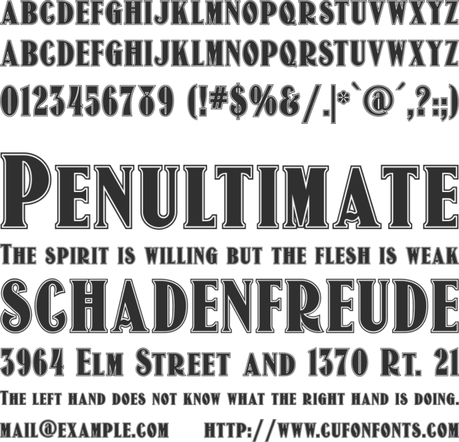 Old Gate Lane NF font preview