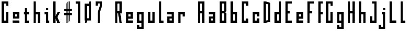 Gothik#107 Regular font