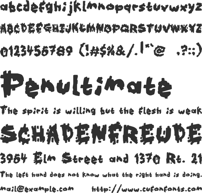 Kookaburra font preview