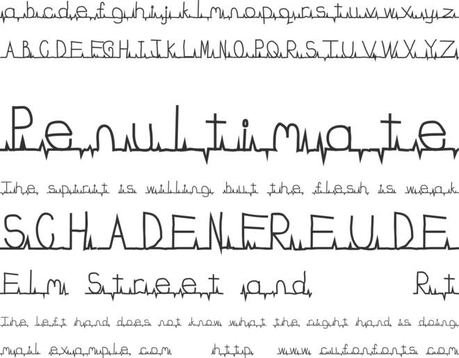 flatline font preview
