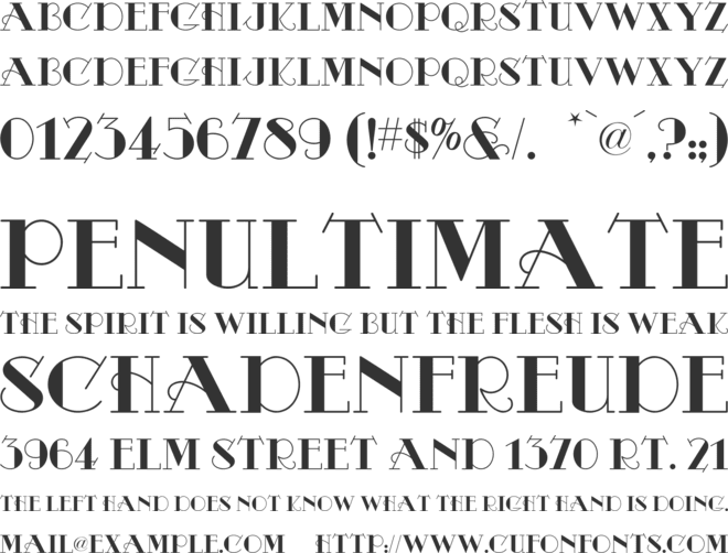 Odalisque NF font preview