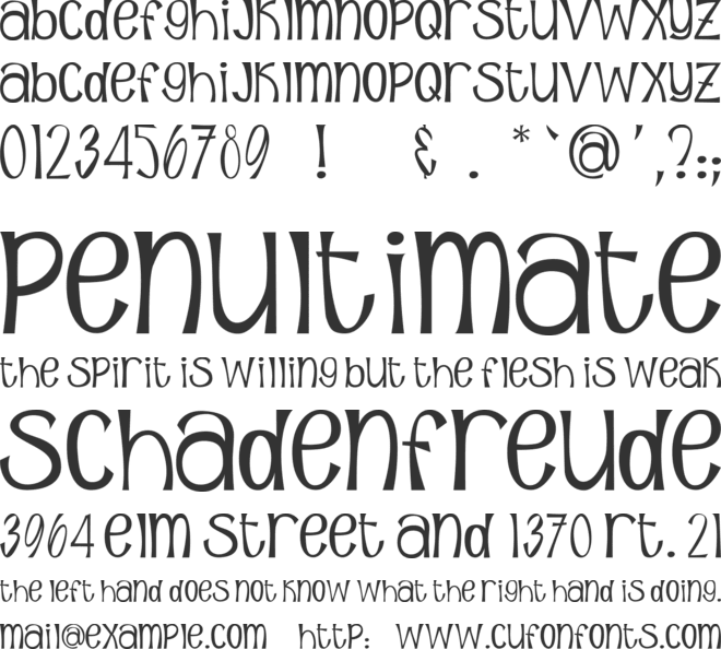 Sunshine Poppy font preview