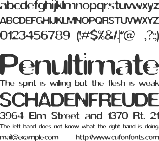 Thwart (BRK) font preview