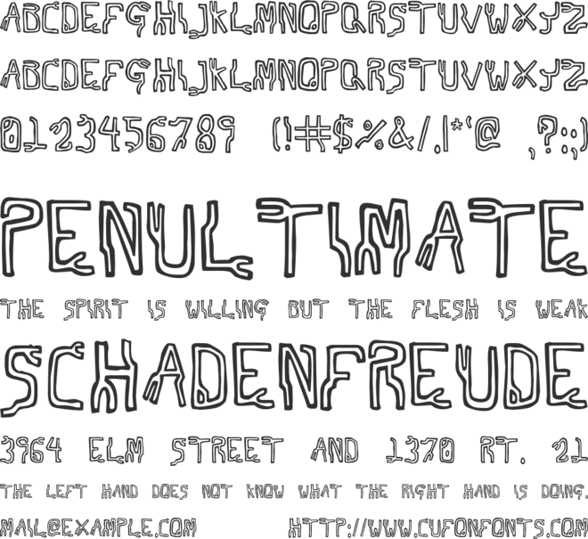 Technetium font preview