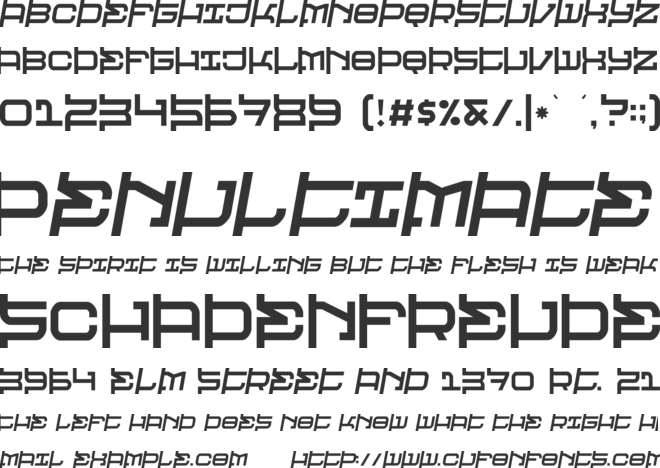 Raveheart font preview