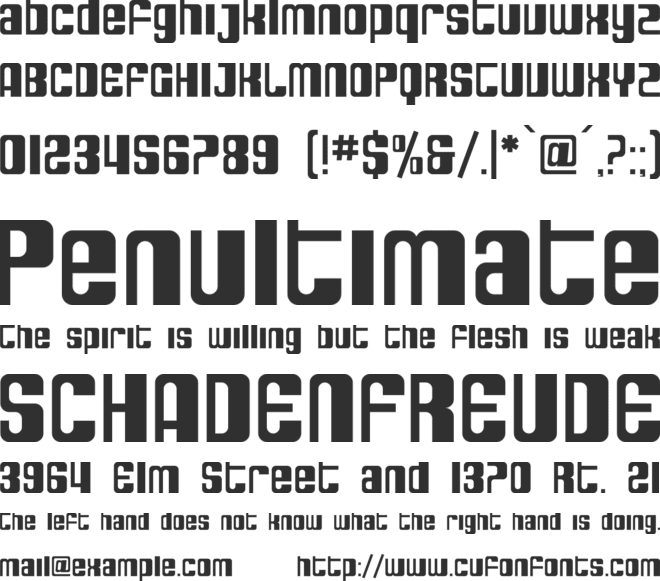 SF DecoTechno font preview