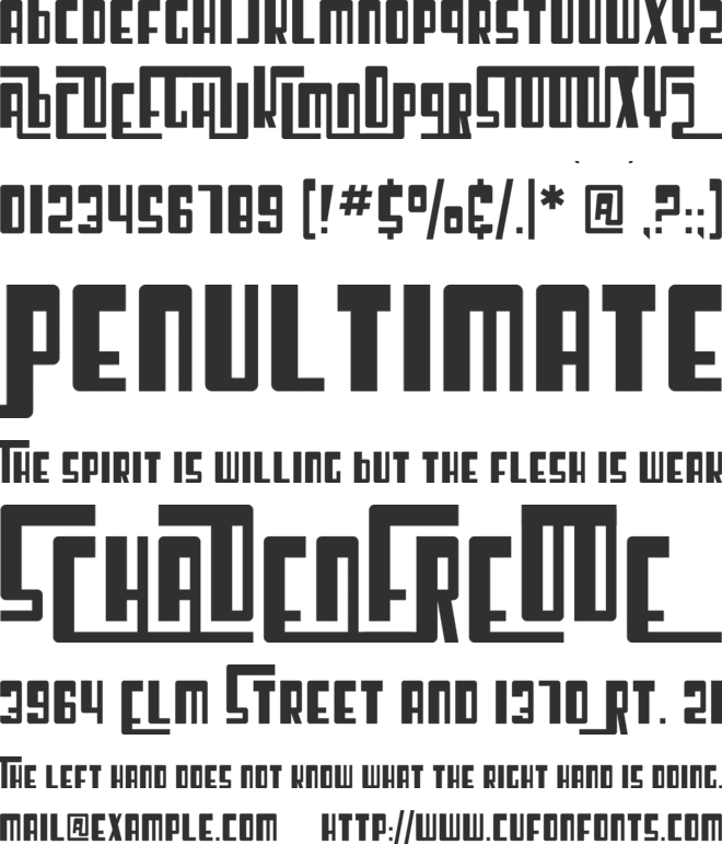 SF Cosmic Age font preview