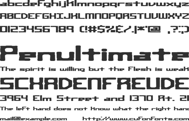 Square Route (BRK) font preview