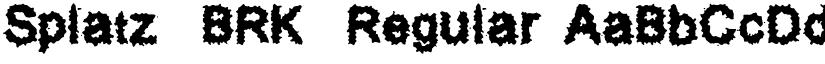 Splatz (BRK) Regular font
