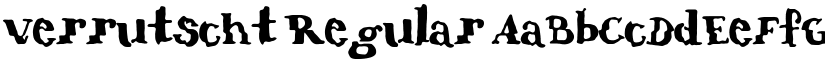 verrutscht Regular font