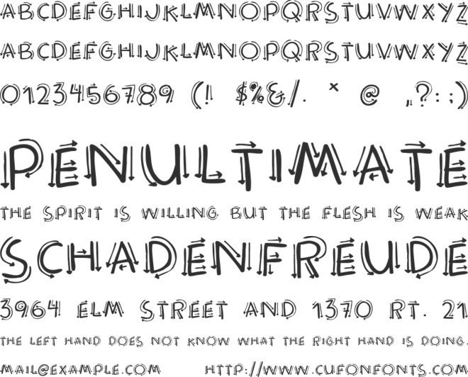 Operating instructions font preview