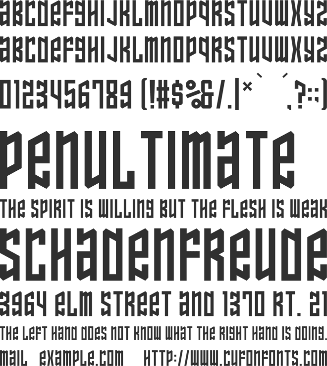 Ozone Layer font preview