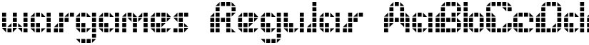 wargames Regular font