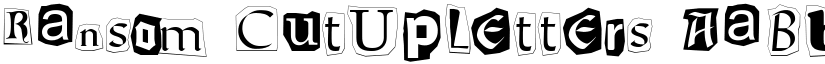 Ransom CutUpLetters font