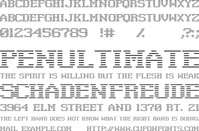 Negative Tuning font preview
