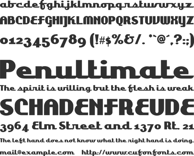 Lakeshore Drive NF font preview