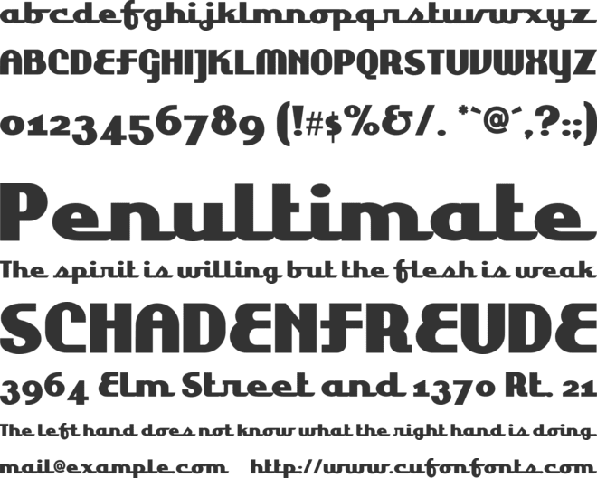 Lakeshore Drive NF font preview