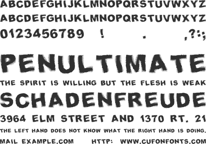 Fresnel font preview