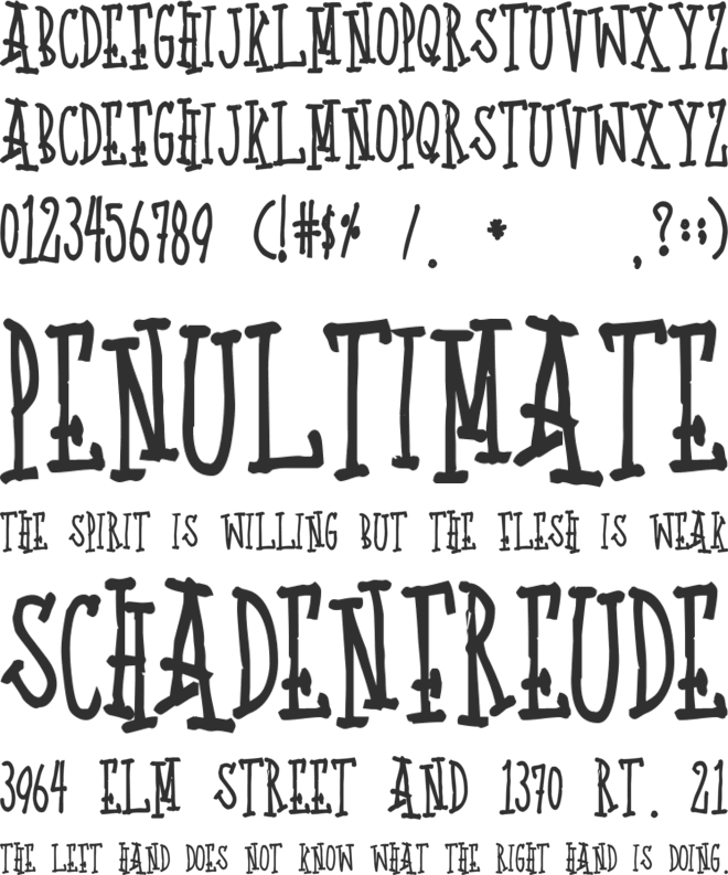 Quoted Positivity font preview