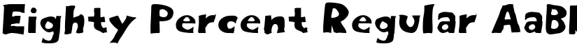 Eighty Percent Regular font
