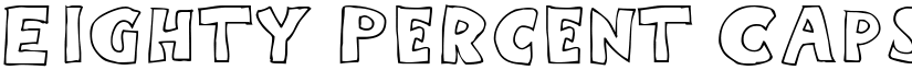 Eighty Percent Caps Outline Regular font
