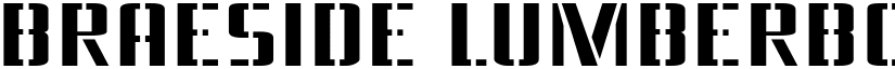 Braeside Lumberboy font