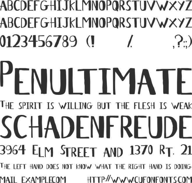 Antelope H font preview