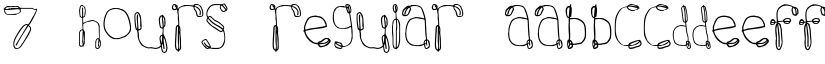 7 hours Regular font
