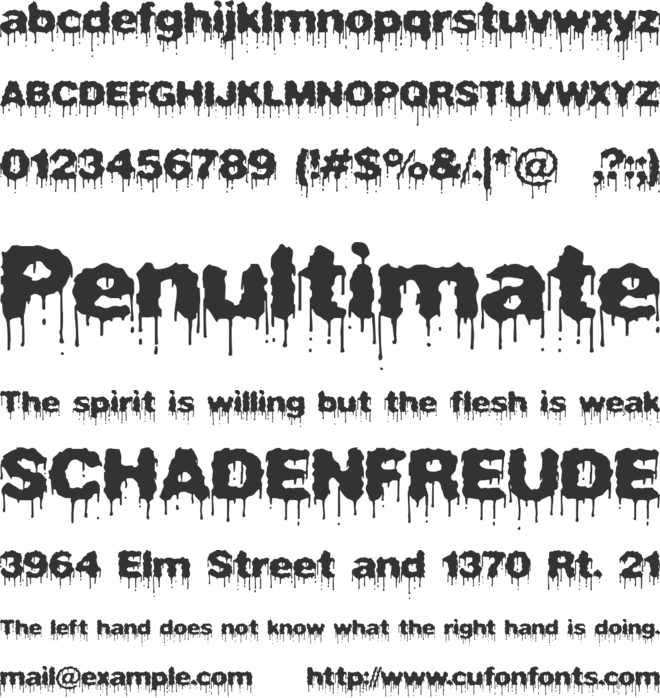 Plasma Drip (BRK) font preview