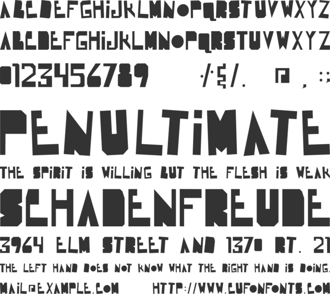 Robocadaver 1982 font preview
