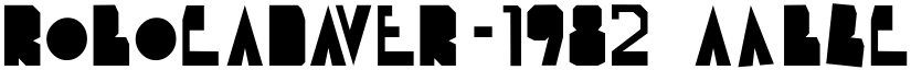 ROBOCADAVER-1982 font