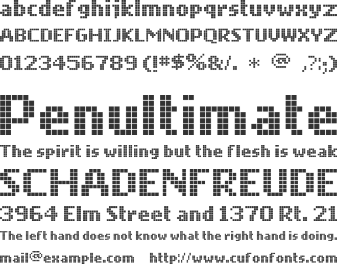 Mobile Font font preview