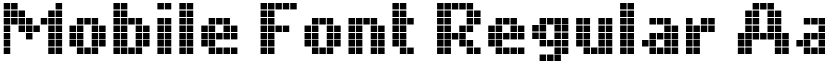 Mobile Font Regular font