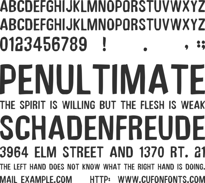 UnfinishedSympathy2 font preview