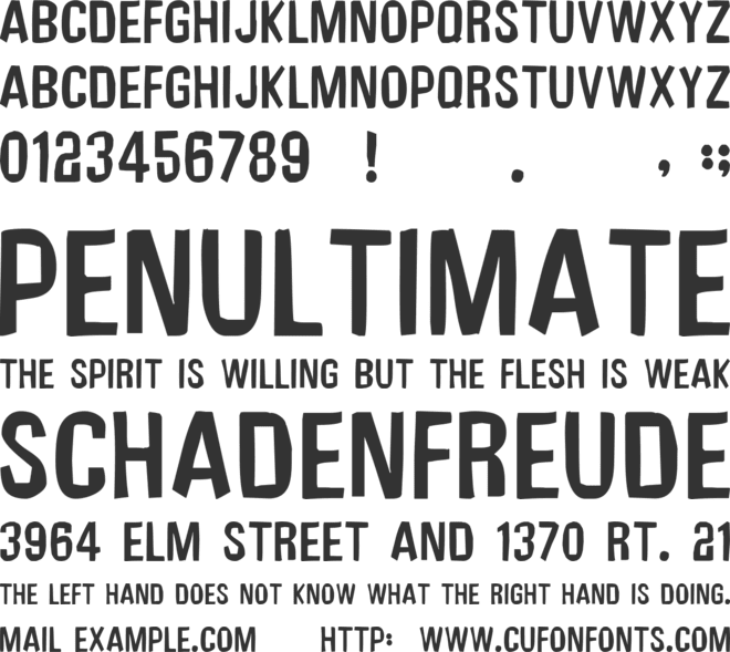 UnfinishedSympathy2 font preview