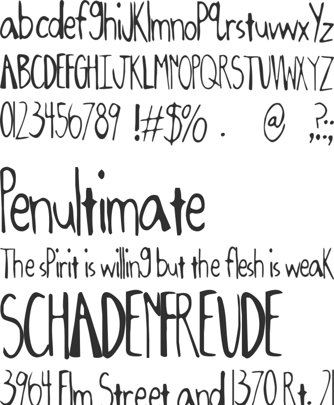 Oxalic font preview