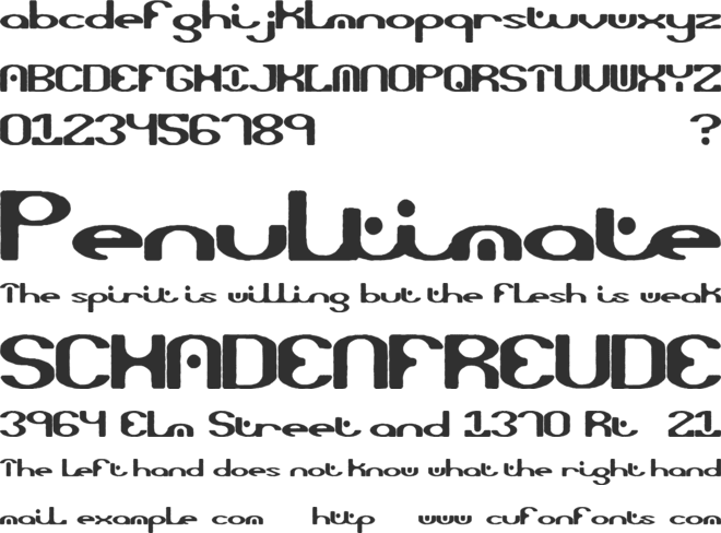 Opiated (BRK) font preview