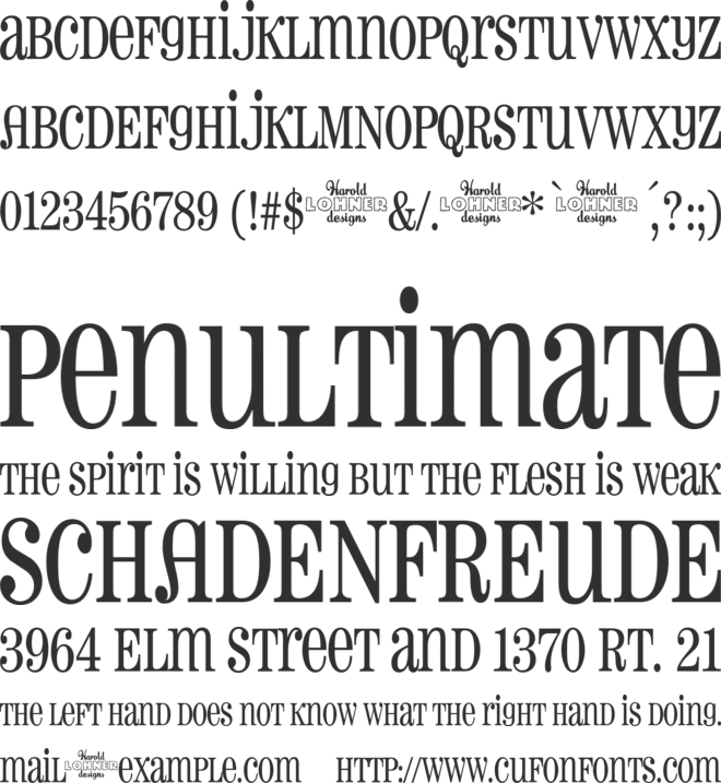Pharmacy font preview